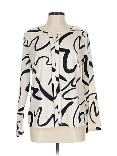 Pre-owned Unbranded Long Sleeve Blouse In White
