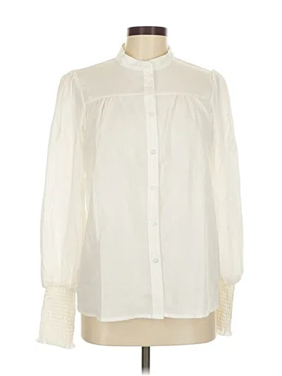 Pre-owned Unbranded Long Sleeve Blouse In White