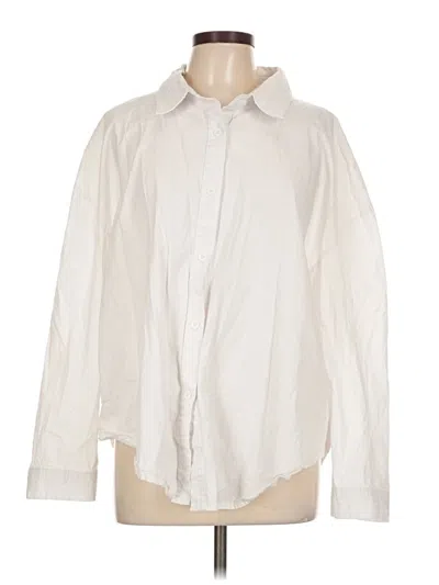 Pre-owned Unbranded Long Sleeve Blouse In White