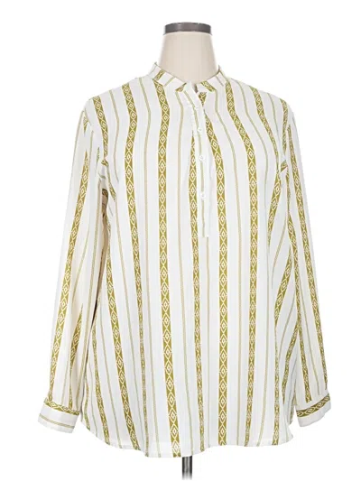 Pre-owned Unbranded Long Sleeve Blouse In White