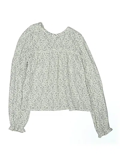 Pre-owned Unbranded Kids' Long Sleeve Blouse In White