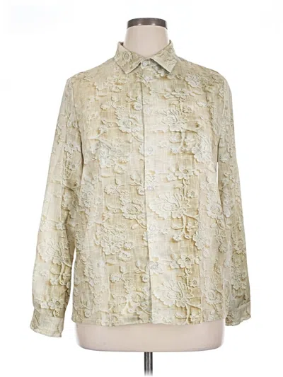 Pre-owned Unbranded Long Sleeve Blouse In White