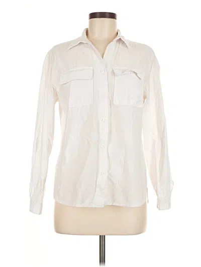 Pre-owned Unbranded Long Sleeve Blouse In White