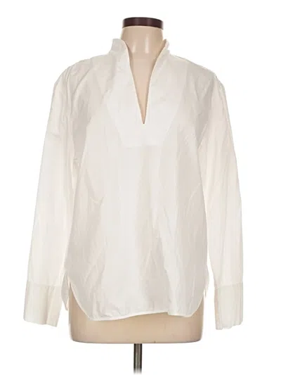 Pre-owned Unbranded Long Sleeve Blouse In White