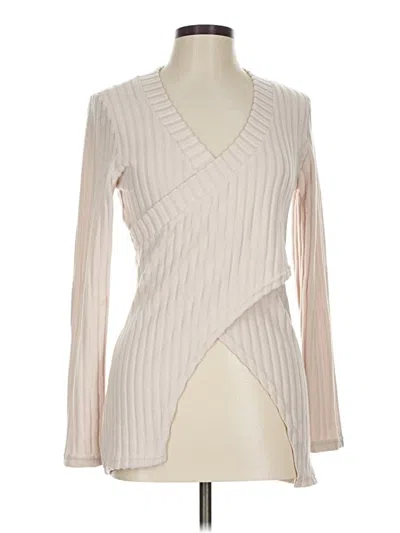 Pre-owned Unbranded Long Sleeve Blouse In White