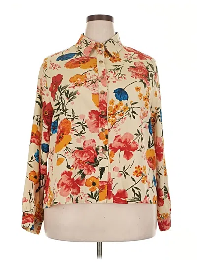 Pre-owned Unbranded Long Sleeve Blouse In White