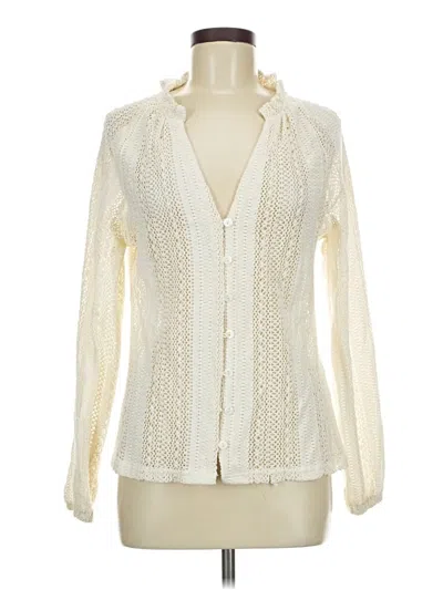 Pre-owned Unbranded Long Sleeve Blouse In White