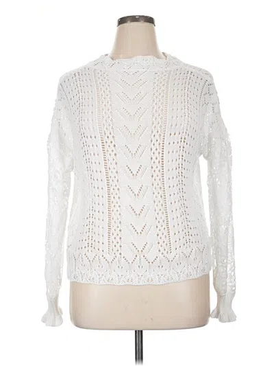 Pre-owned Unbranded Long Sleeve Blouse In White