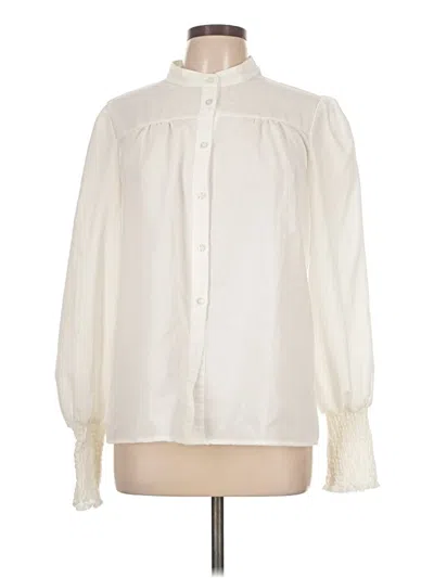 Pre-owned Unbranded Long Sleeve Blouse In White