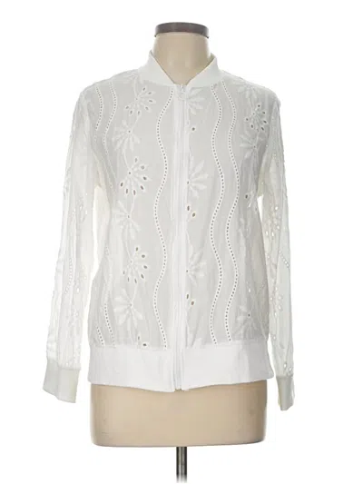 Pre-owned Unbranded Long Sleeve Blouse In White