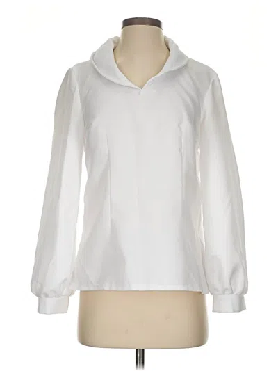 Pre-owned Unbranded Long Sleeve Blouse In White