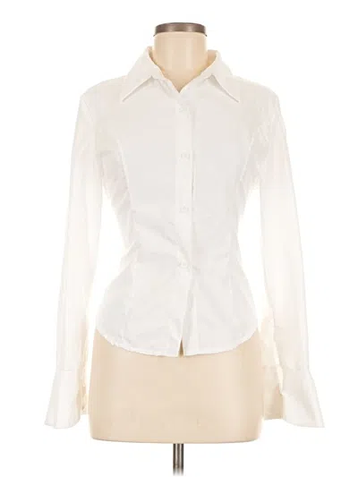 Pre-owned Unbranded Long Sleeve Blouse In White