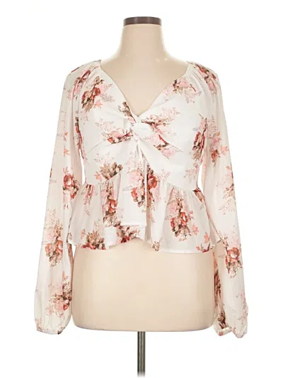 Pre-owned Unbranded Long Sleeve Blouse In White