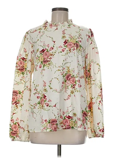 Pre-owned Unbranded Long Sleeve Blouse In White