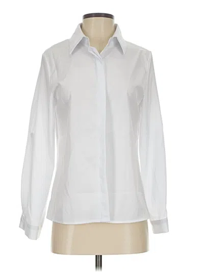 Pre-owned Unbranded Long Sleeve Blouse In White