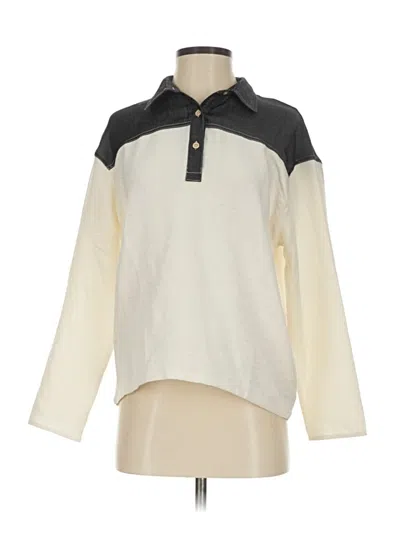 Pre-owned Unbranded Long Sleeve Blouse In White