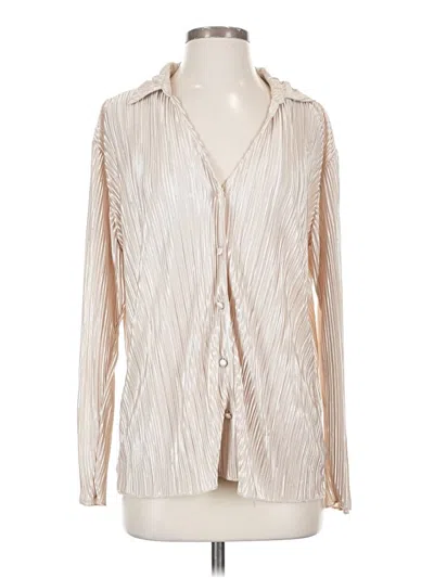 Pre-owned Unbranded Long Sleeve Blouse In White