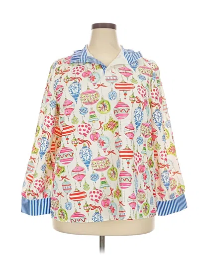 Pre-owned Unbranded Long Sleeve Blouse In White