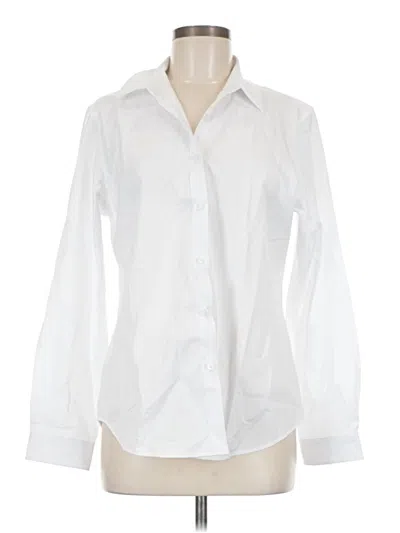Pre-owned Unbranded Long Sleeve Blouse In White