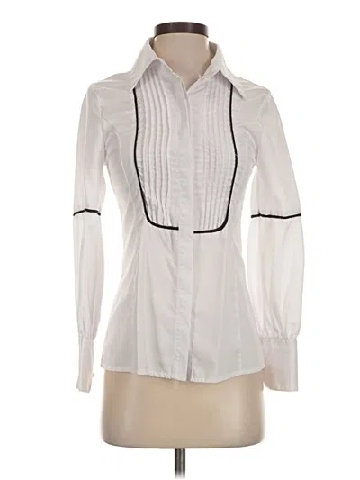 Pre-owned Unbranded Long Sleeve Blouse In White