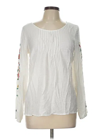 Pre-owned Unbranded Long Sleeve Blouse In White