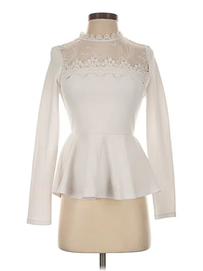 Pre-owned Unbranded Long Sleeve Blouse In White