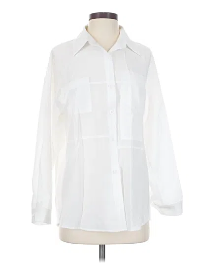 Pre-owned Unbranded Long Sleeve Blouse In White