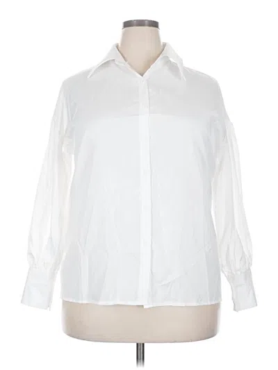 Pre-owned Unbranded Long Sleeve Blouse In White
