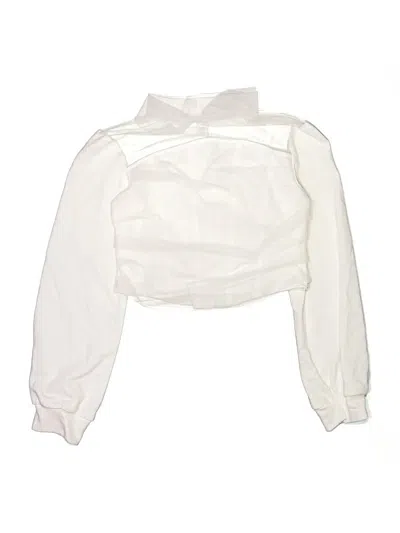 Pre-owned Unbranded Kids' Long Sleeve Blouse In White
