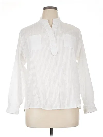 Pre-owned Unbranded Long Sleeve Blouse In White