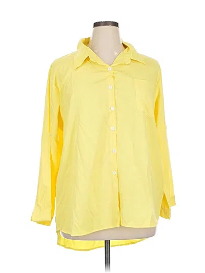 Pre-owned Unbranded Long Sleeve Blouse In Yellow