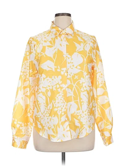 Pre-owned Unbranded Long Sleeve Blouse In Yellow
