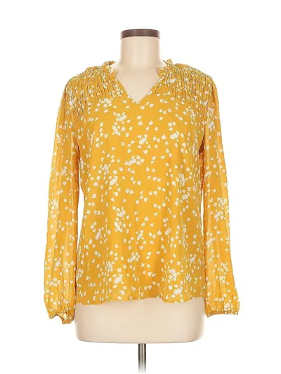 Pre-owned Unbranded Long Sleeve Blouse In Yellow