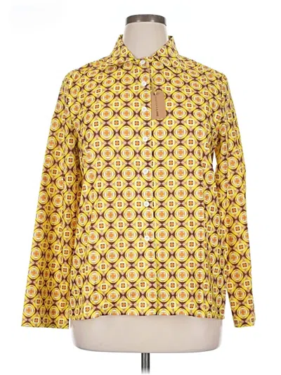 Pre-owned Unbranded Long Sleeve Blouse In Yellow