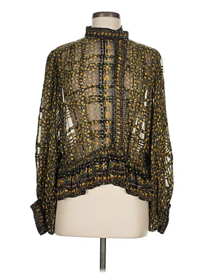 Pre-owned Unbranded Long Sleeve Blouse In Yellow