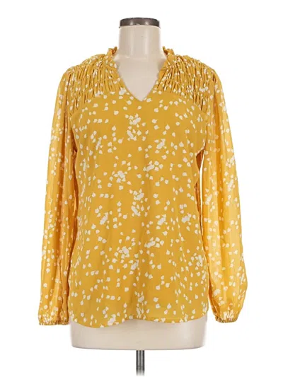 Pre-owned Unbranded Long Sleeve Blouse In Yellow