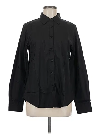 Pre-owned Unbranded Long Sleeve Button Down Shirt In Black
