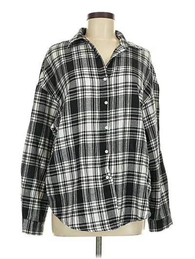 Pre-owned Unbranded Long Sleeve Button Down Shirt In Black