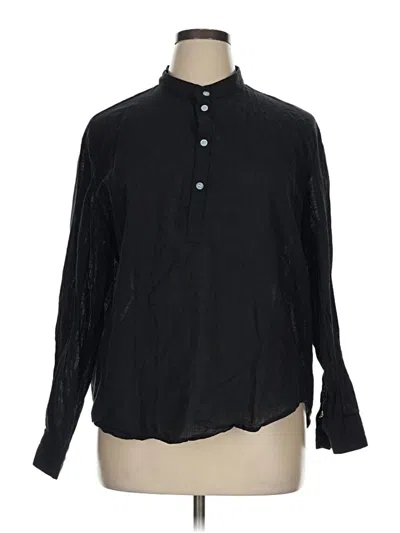 Pre-owned Unbranded Long Sleeve Button Down Shirt In Black