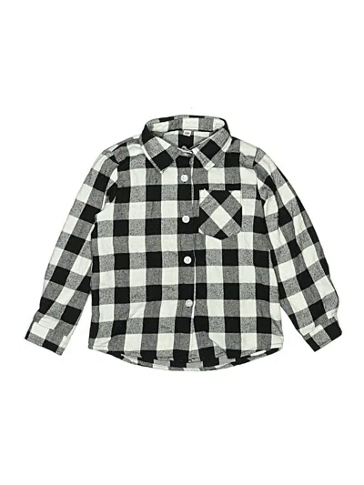 Pre-owned Unbranded Kids' Long Sleeve Button Down Shirt In Black