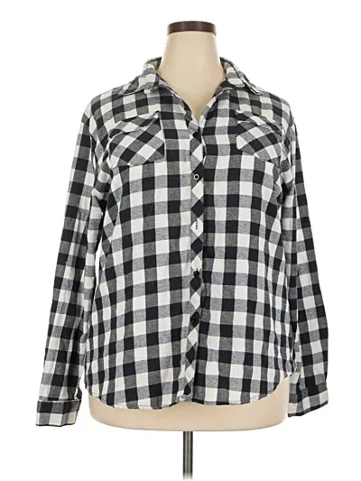 Pre-owned Unbranded Long Sleeve Button Down Shirt In Black