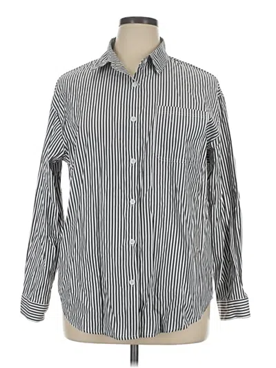 Pre-owned Unbranded Long Sleeve Button Down Shirt In Black