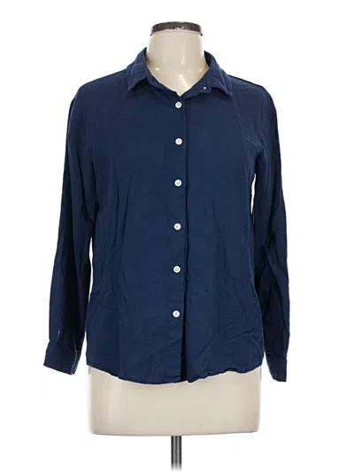 Pre-owned Unbranded Long Sleeve Button Down Shirt In Blue