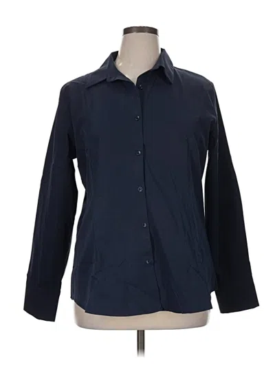 Pre-owned Unbranded Long Sleeve Button Down Shirt In Blue