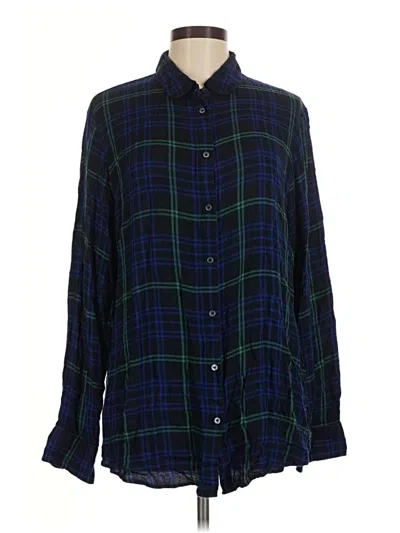 Pre-owned Unbranded Long Sleeve Button Down Shirt In Blue