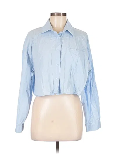 Pre-owned Unbranded Long Sleeve Button Down Shirt In Blue