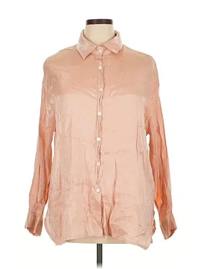 Pre-owned Unbranded Long Sleeve Button Down Shirt In Brown
