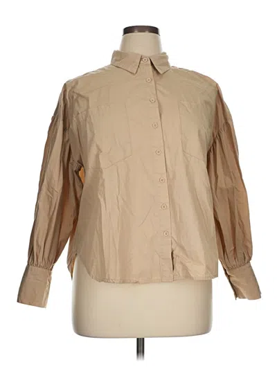Pre-owned Unbranded Long Sleeve Button Down Shirt In Brown