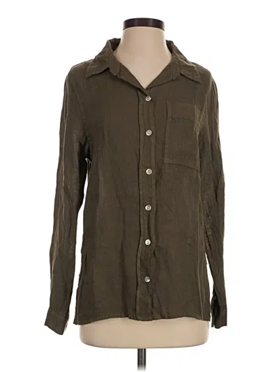 Pre-owned Unbranded Long Sleeve Button Down Shirt In Brown