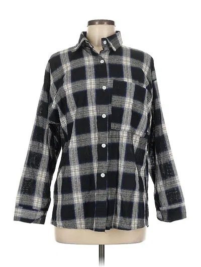 Pre-owned Unbranded Long Sleeve Button Down Shirt In Gray